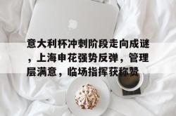 九游老版本下载-包含意大利杯冲刺阶段走向成谜，上海申花强势反弹，管理层满意，临场指挥获称赞的词条-九游老版本下载